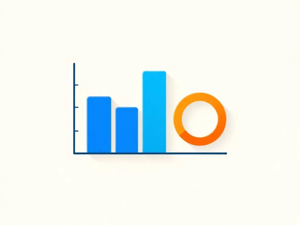 Bar chart with a progress ring, illustrating an automated project status report